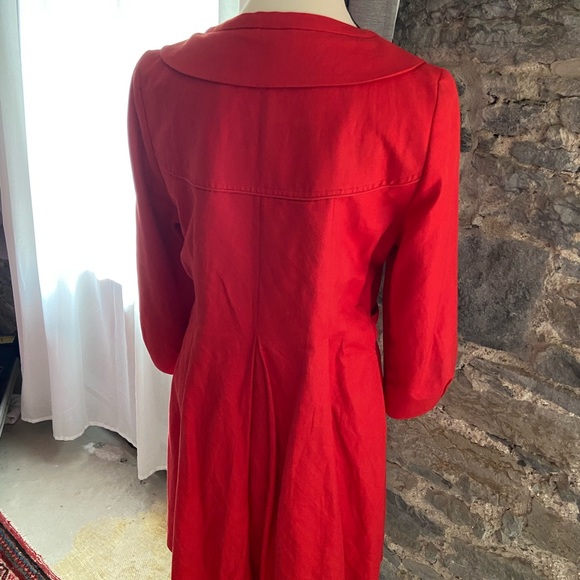 H&M red light trench coat lined 3/4 sleeves - Picture 3 of 6